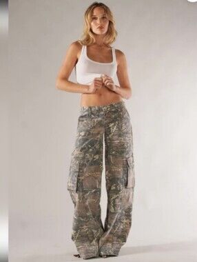 REVICE Camo Cargo Jeans - Green Brown Gray